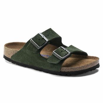 Dámské Arizona Birkenstock Soft Footbed Semišové Zelene | CZ 88EBC